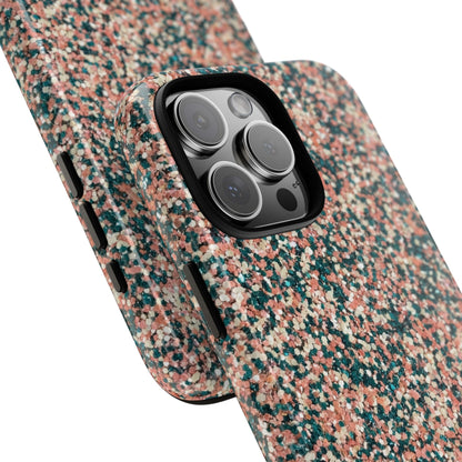 Glitter Speckle Tough Phone Case — Pink & Teal Protective Cover