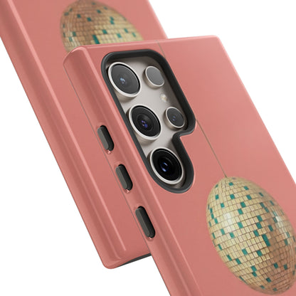 Disco Ball Tough Phone Case — Retro Pink Protective Cover