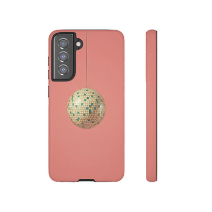Disco Ball Tough Phone Case — Retro Pink Protective Cover