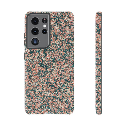 Speckled Pink & Teal Tough Phone Case — Durable Protective Cover
