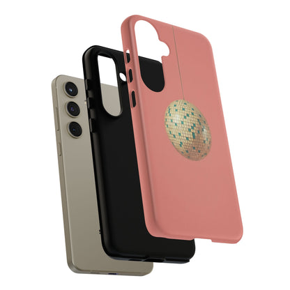 Disco Ball Tough Phone Case — Retro Pink Protective Cover