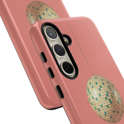 Disco Ball Tough Phone Case — Retro Pink Protective Cover