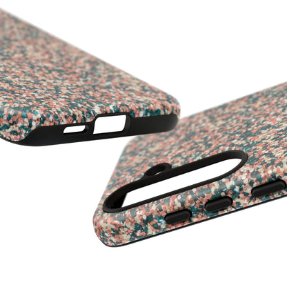 Speckled Pink & Teal Tough Phone Case — Durable Protective Cover