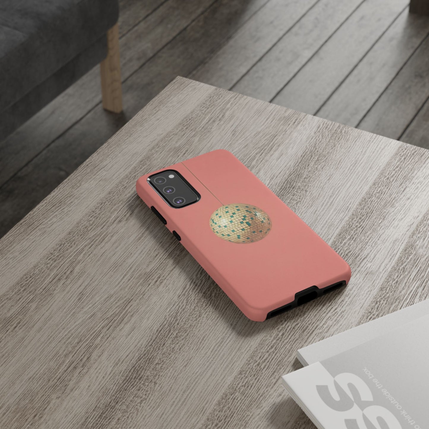 Disco Ball Tough Phone Case — Retro Pink Protective Cover