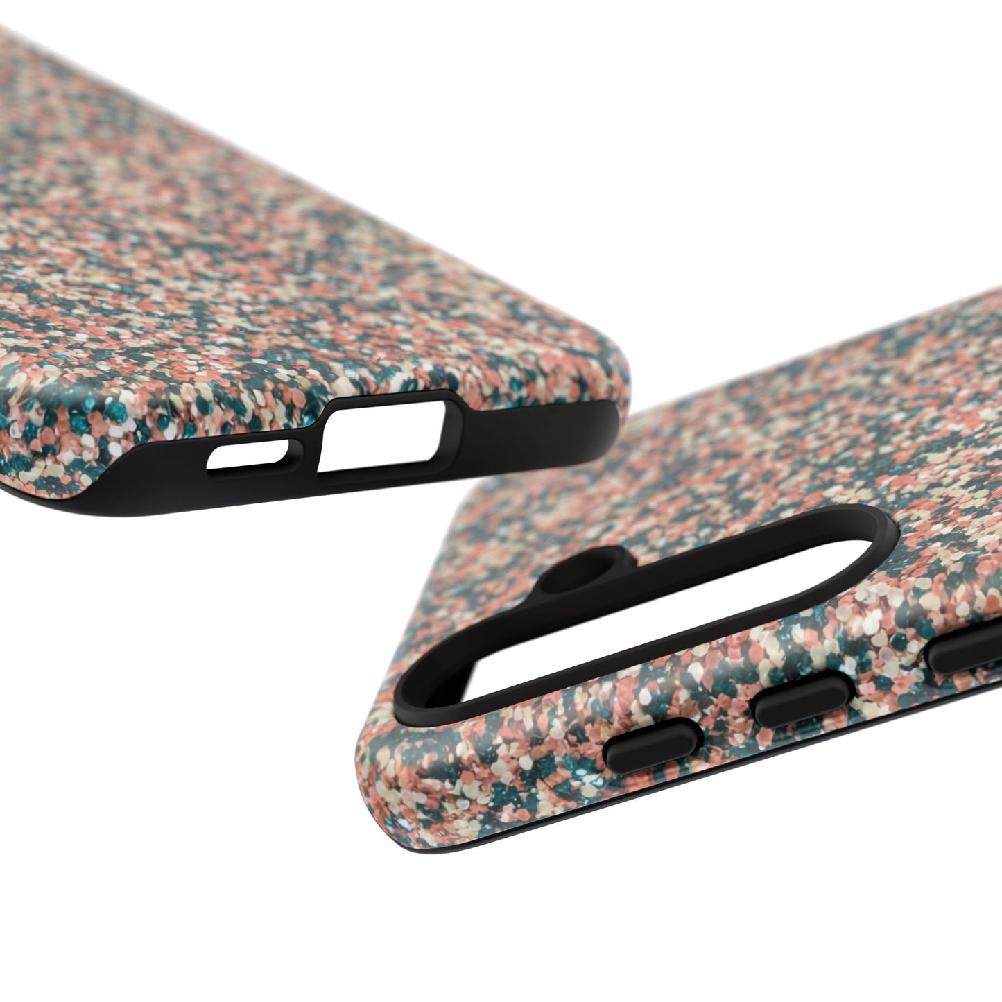 Speckled Pink & Teal Tough Phone Case — Durable Protective Cover