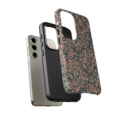 Speckled Pink & Teal Tough Phone Case — Durable Protective Cover
