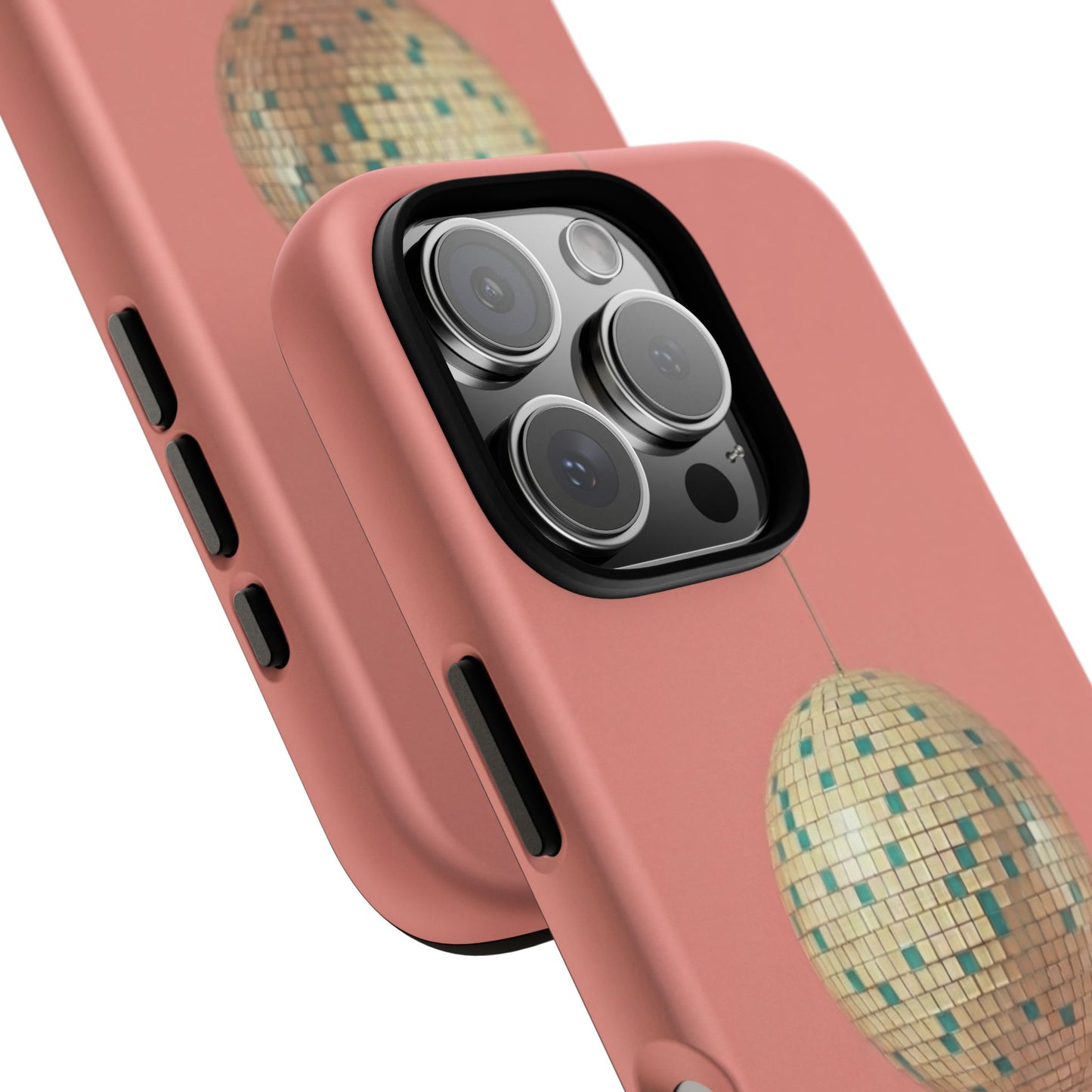 Disco Ball Tough Phone Case — Retro Pink Protective iPhone Cover