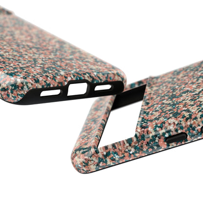 Speckled Confetti Tough Phone Case — Protective Floral Pink & Teal Design