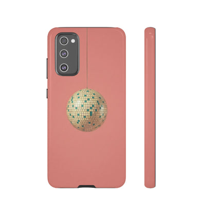 Disco Ball Tough Phone Case — Retro Pink Protective Cover