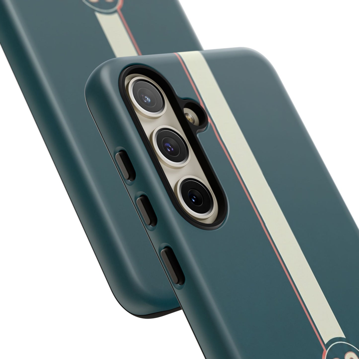 Racing Stripe Phone Case - Retro Teal with Number 86