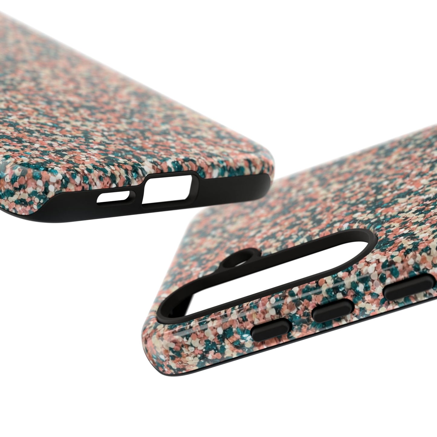 Speckled Pink & Teal Tough Phone Case — Durable Protective Cover