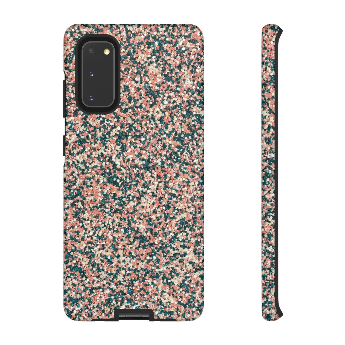 Speckled Pink & Teal Tough Phone Case — Durable Protective Cover