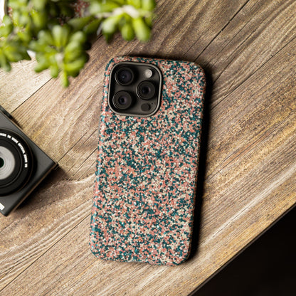 Glitter Speckle Tough Phone Case — Pink & Teal Protective Cover