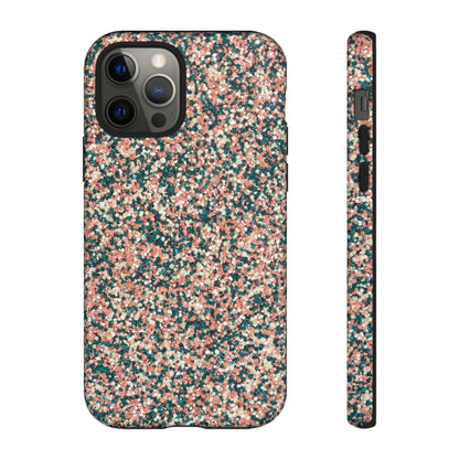 Glitter Speckle Tough Phone Case — Pink & Teal Protective Cover