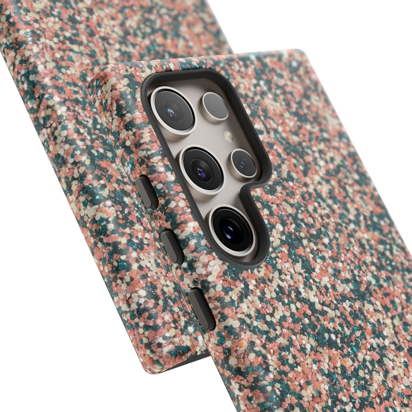 Speckled Pink & Teal Tough Phone Case — Durable Protective Cover