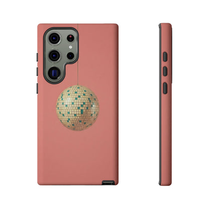 Disco Ball Tough Phone Case — Retro Pink Protective Cover