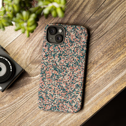 Glitter Speckle Tough Phone Case — Pink & Teal Protective Cover