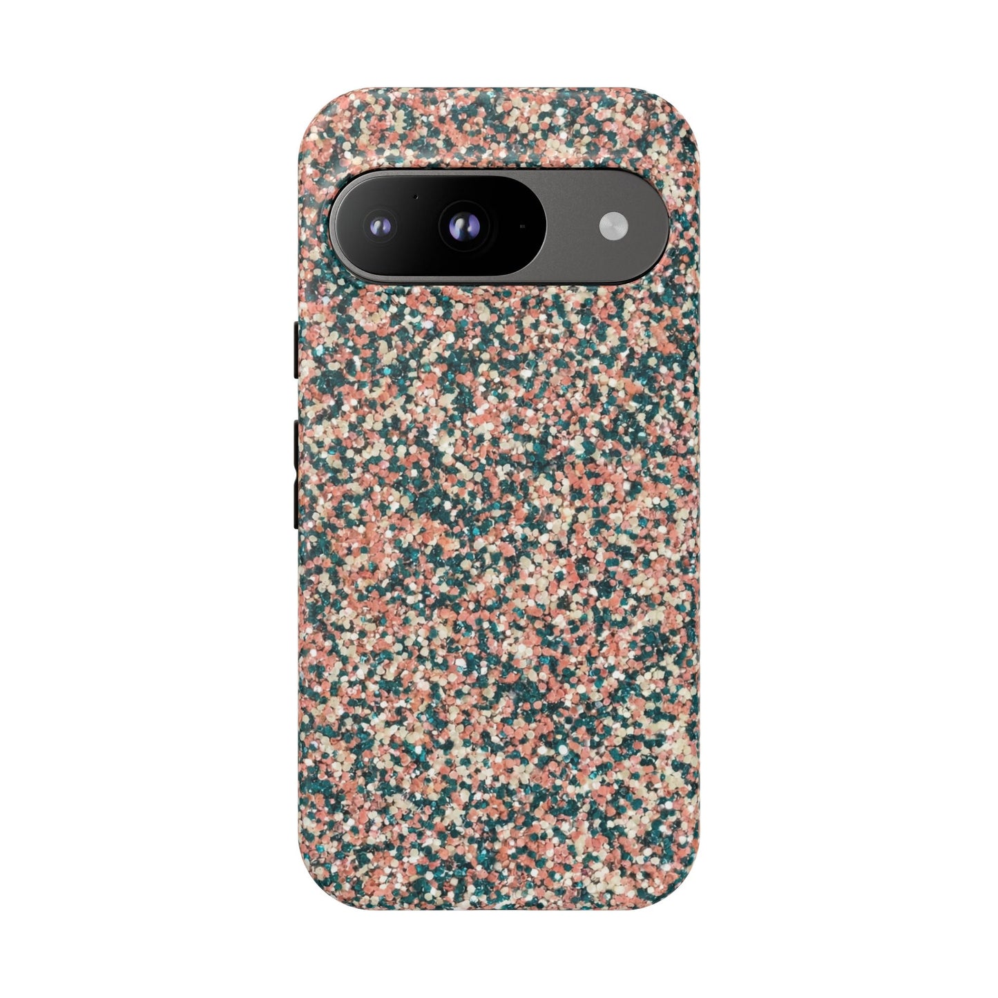Speckled Confetti Tough Phone Case — Protective Floral Pink & Teal Design