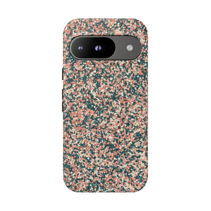 Speckled Confetti Tough Phone Case — Protective Floral Pink & Teal Design
