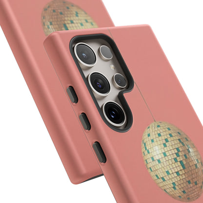 Disco Ball Tough Phone Case — Retro Pink Protective Cover