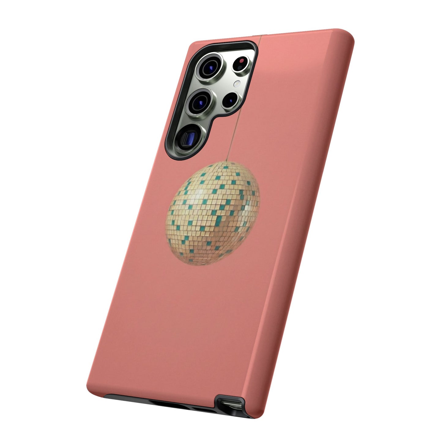 Disco Ball Tough Phone Case — Retro Pink Protective Cover