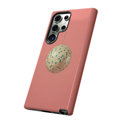 Disco Ball Tough Phone Case — Retro Pink Protective Cover