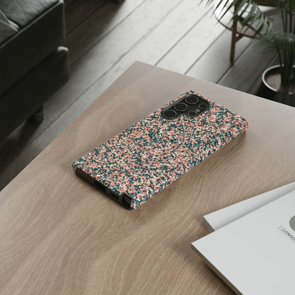 Speckled Pink & Teal Tough Phone Case — Durable Protective Cover