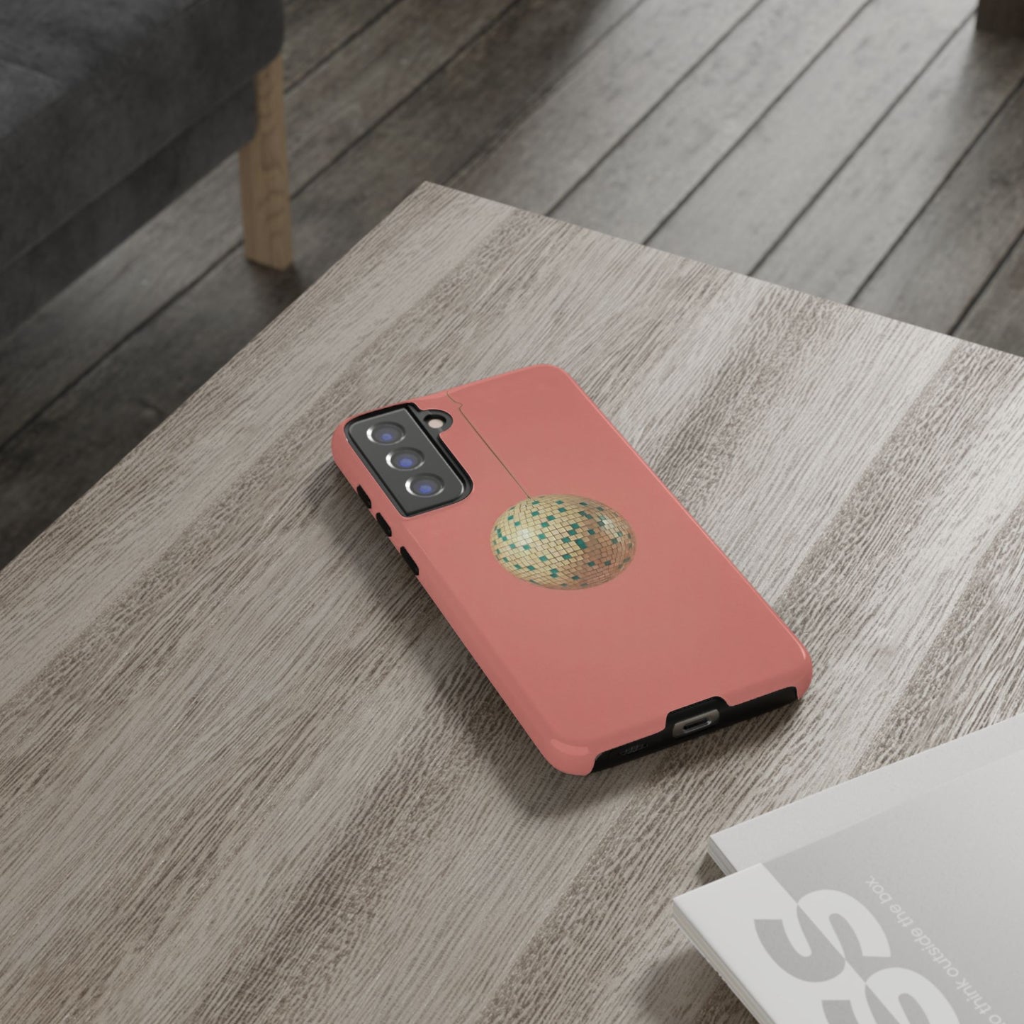 Disco Ball Tough Phone Case — Retro Pink Protective Cover