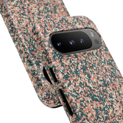 Speckled Confetti Tough Phone Case — Protective Floral Pink & Teal Design