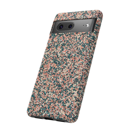 Speckled Confetti Tough Phone Case — Protective Floral Pink & Teal Design