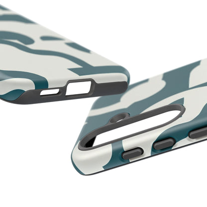 Abstract Teal Pattern Phone Case — Modern Geometric Tough Case