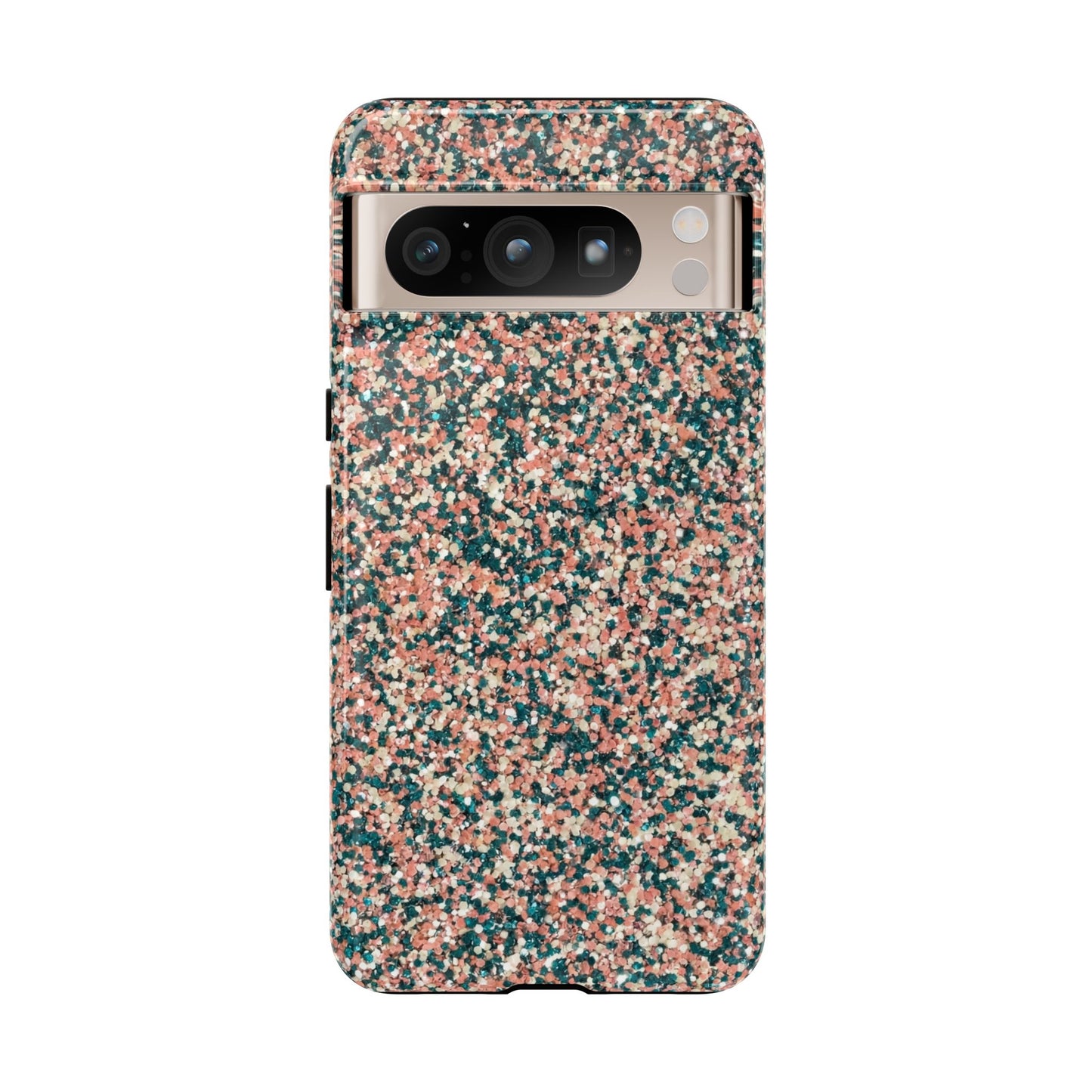 Speckled Confetti Tough Phone Case — Protective Floral Pink & Teal Design