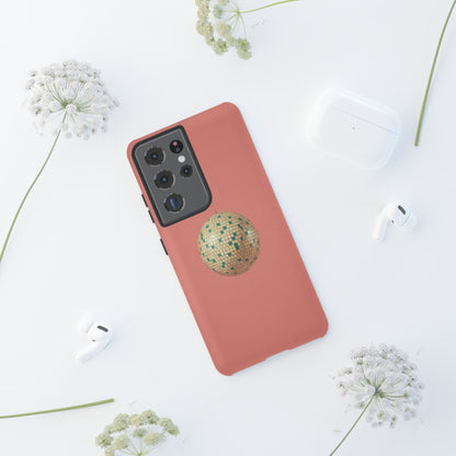 Disco Ball Tough Phone Case — Retro Pink Protective Cover