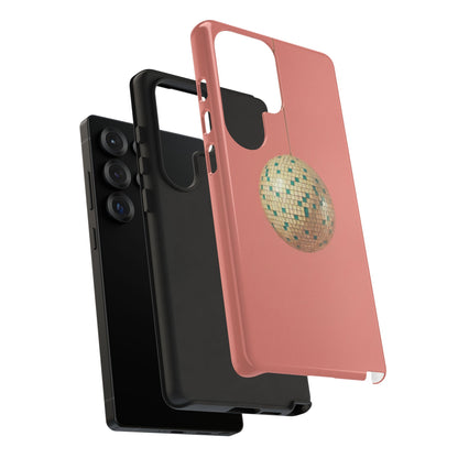 Disco Ball Tough Phone Case — Retro Pink Protective Cover