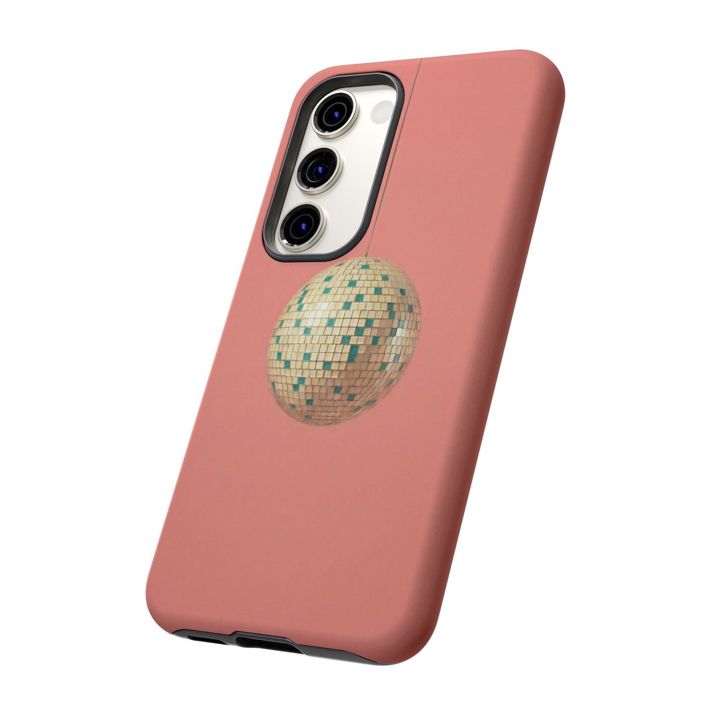 Disco Ball Tough Phone Case — Retro Pink Protective Cover