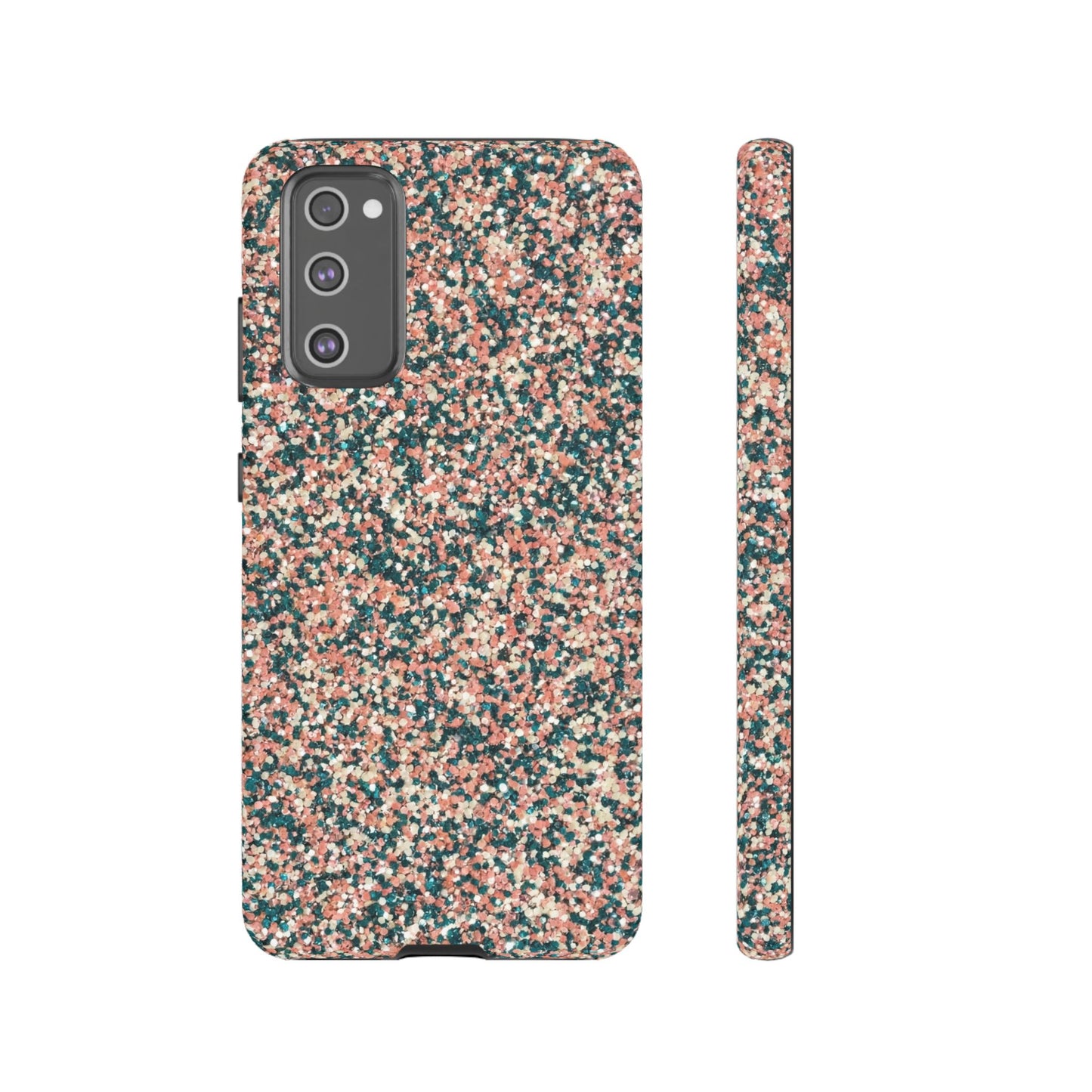 Speckled Pink & Teal Tough Phone Case — Durable Protective Cover