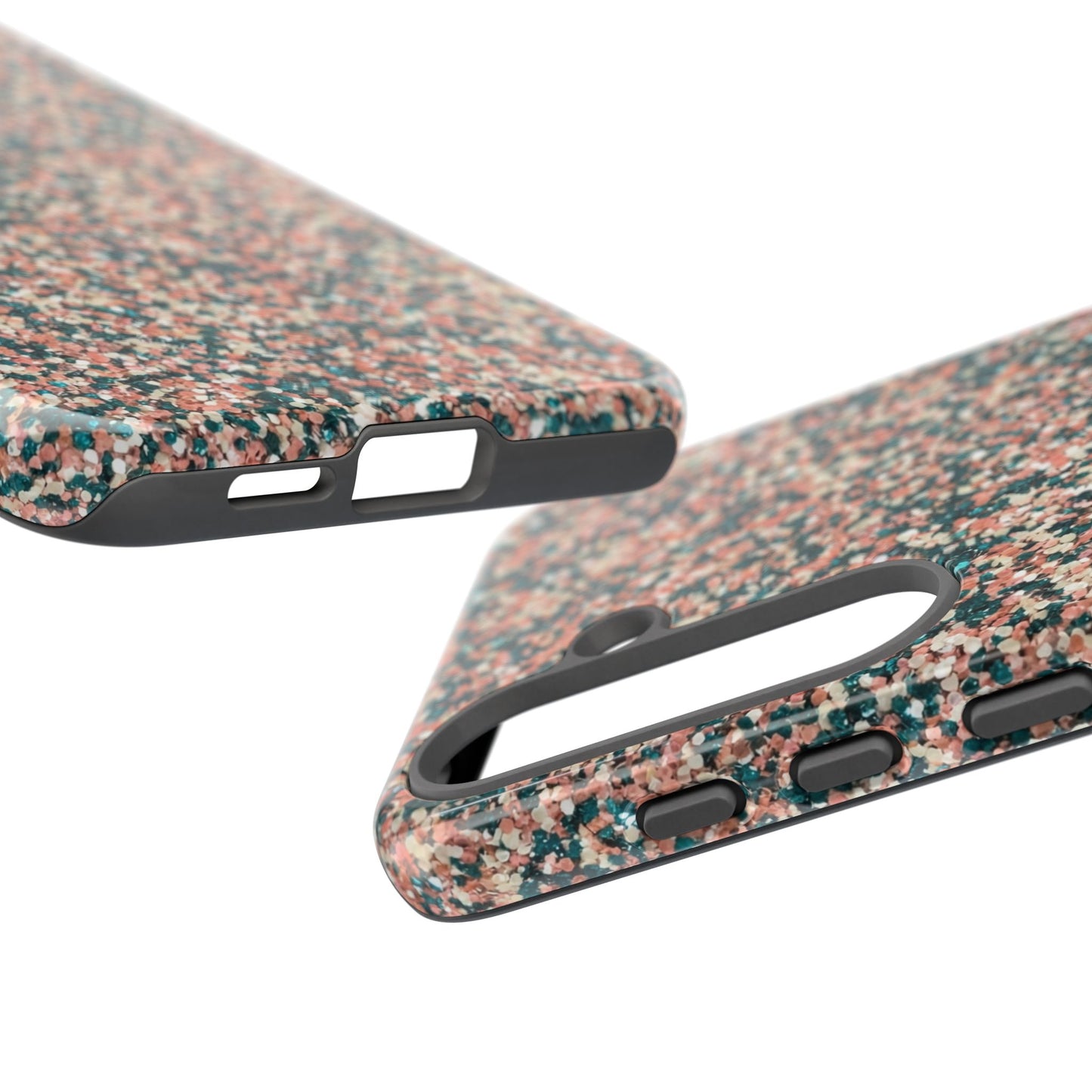 Speckled Pink & Teal Tough Phone Case — Durable Protective Cover