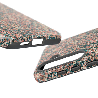 Speckled Pink & Teal Tough Phone Case — Durable Protective Cover