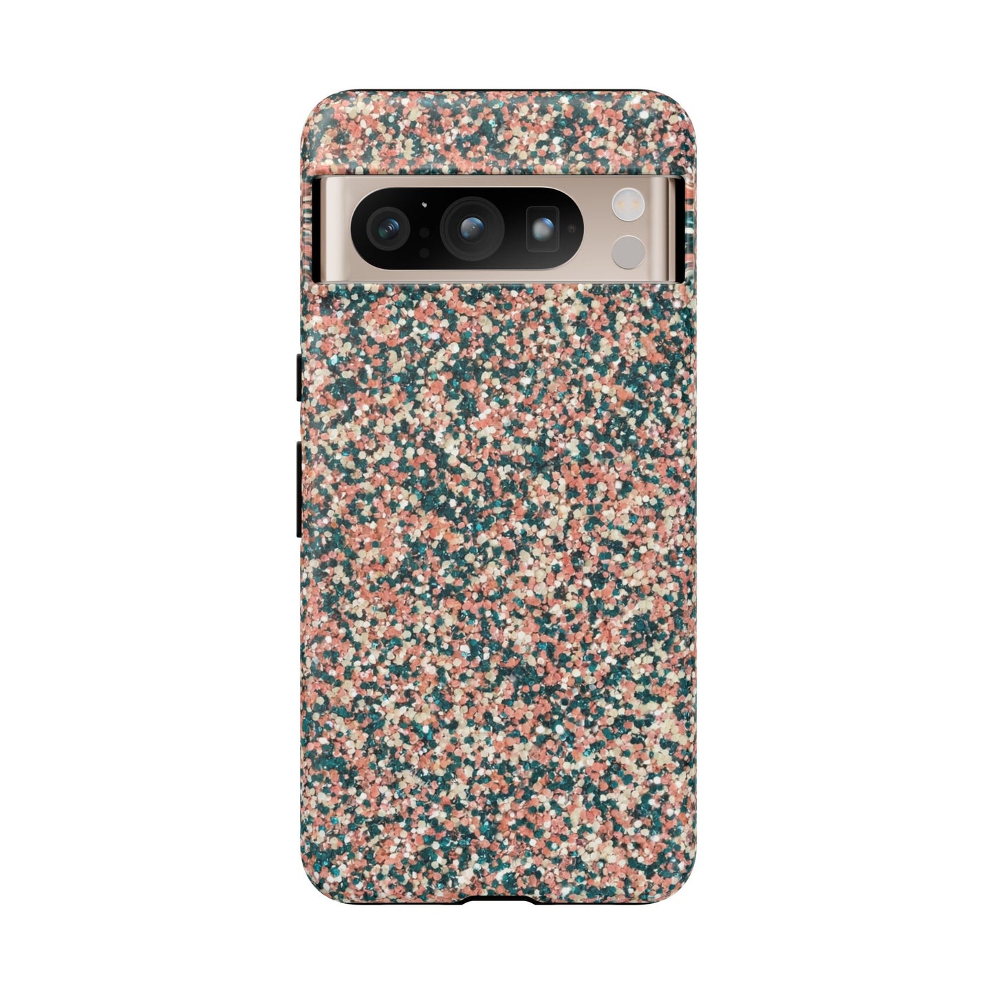 Speckled Confetti Tough Phone Case — Protective Floral Pink & Teal Design