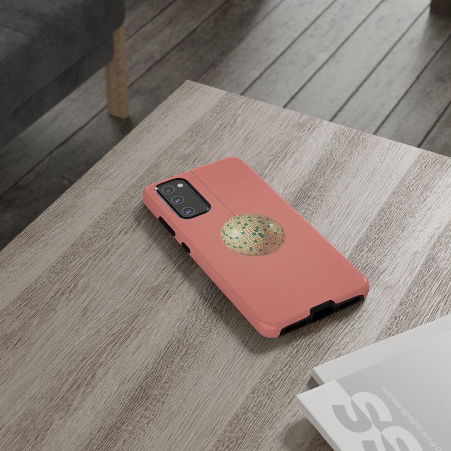 Disco Ball Tough Phone Case — Retro Pink Protective Cover