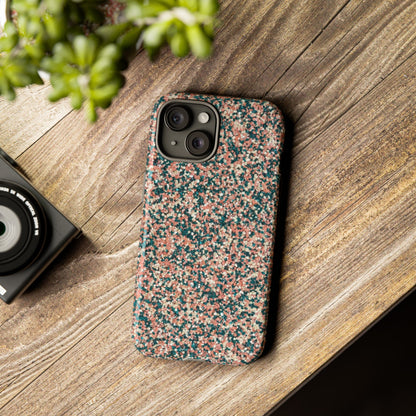 Glitter Speckle Tough Phone Case — Pink & Teal Protective Cover