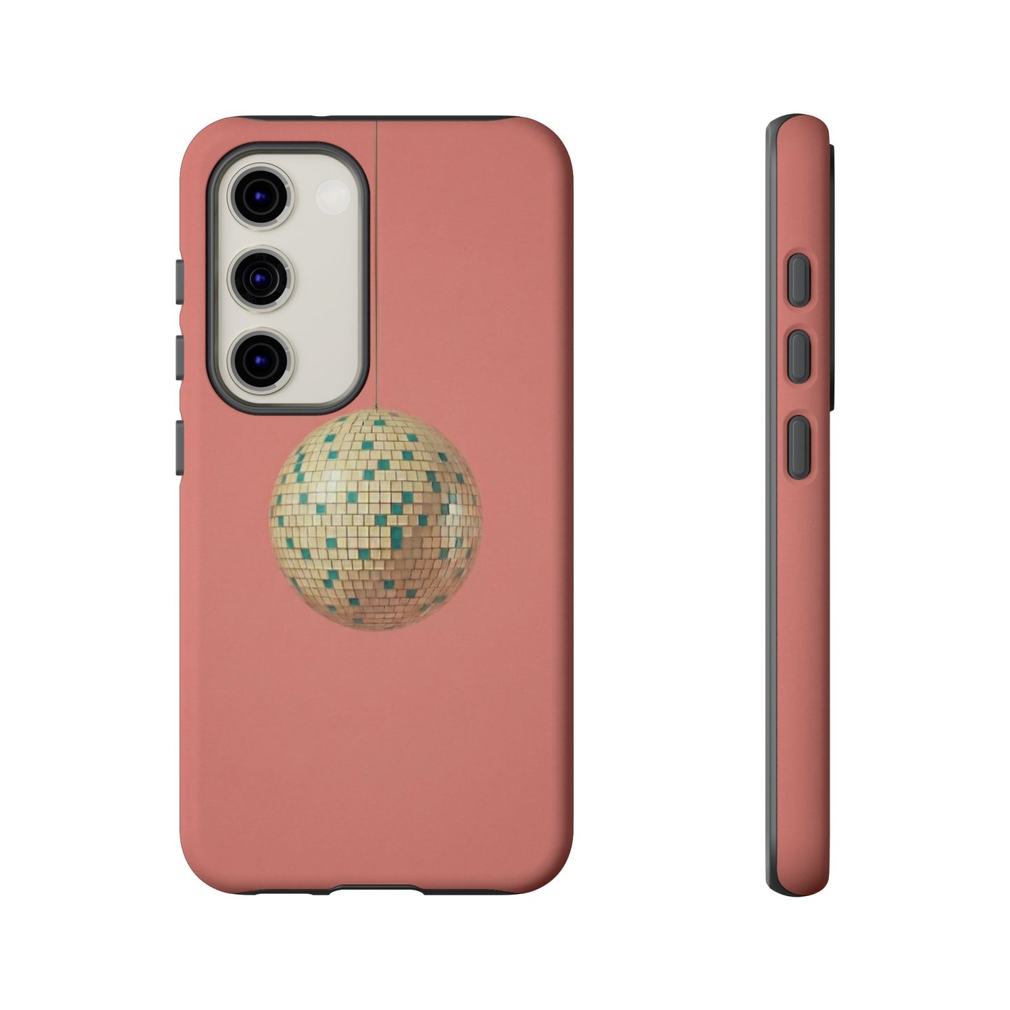Disco Ball Tough Phone Case — Retro Pink Protective Cover