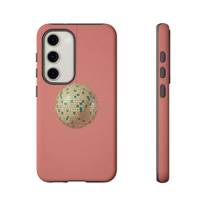 Disco Ball Tough Phone Case — Retro Pink Protective Cover