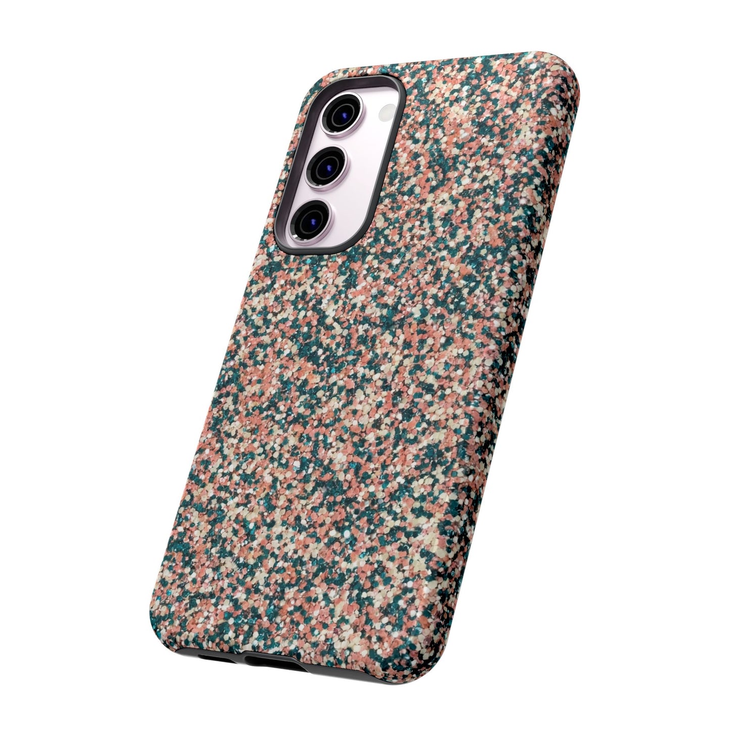 Speckled Pink & Teal Tough Phone Case — Durable Protective Cover