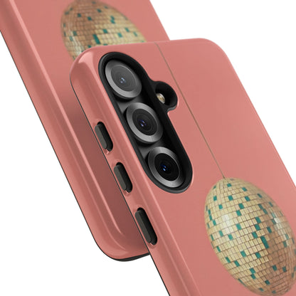 Disco Ball Tough Phone Case — Retro Pink Protective Cover