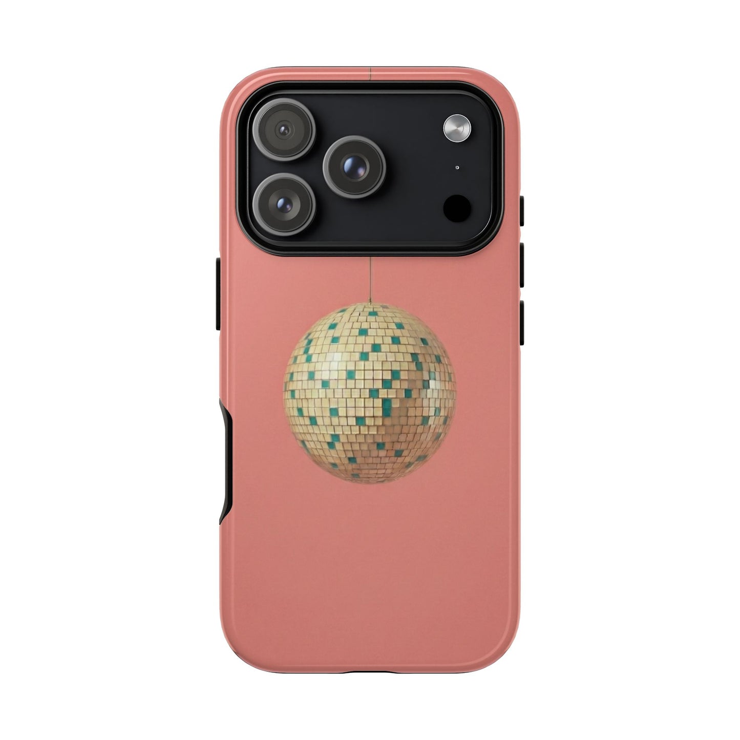 Disco Ball Tough Phone Case — Retro Pink Protective iPhone Cover