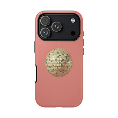 Disco Ball Tough Phone Case — Retro Pink Protective iPhone Cover