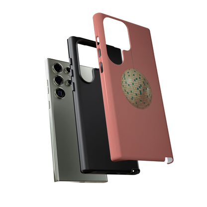 Disco Ball Tough Phone Case — Retro Pink Protective Cover