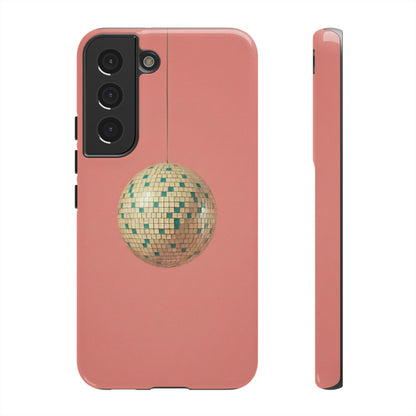 Disco Ball Tough Phone Case — Retro Pink Protective Cover