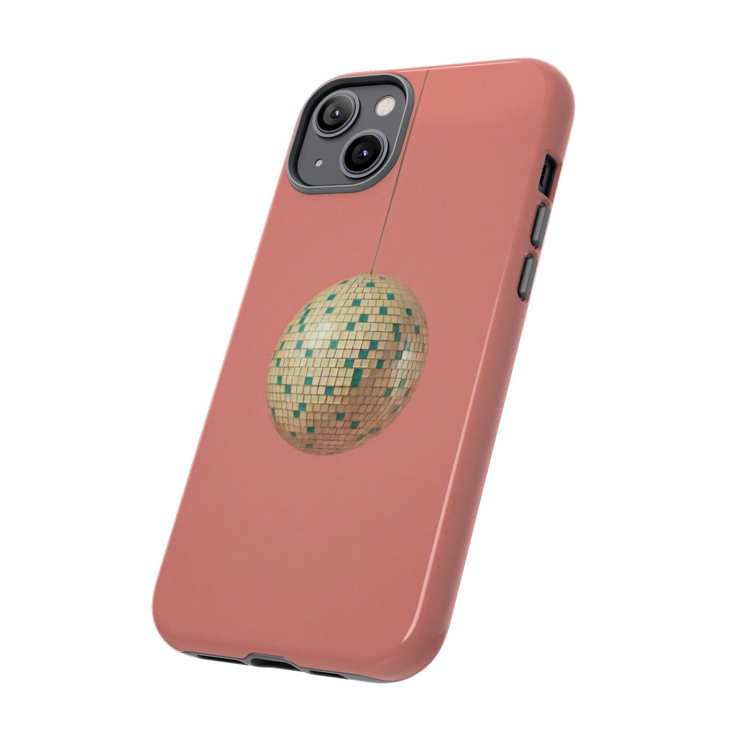 Disco Ball Tough Phone Case — Retro Pink Protective iPhone Cover
